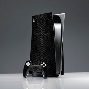 Snake skin print ps 5 black skin ps skin fashion sticker decal ps skin man PS 5 controller friends gift Console Skin birthday gift PS 5 skin