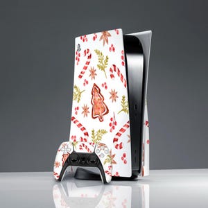 Christmas decor Cute sweets art ps 5 CD skin ps 5 digital skin ps 5 skin berries Christmas gift Xmas decor PS 5 skin PS 5 console winter