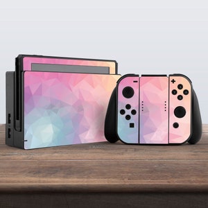 switch skin geometric switch skin rainbow switch skin gradient switch skin pastel Dock skin Joy Con decal Joycon Skin Dock sticker Joy Con