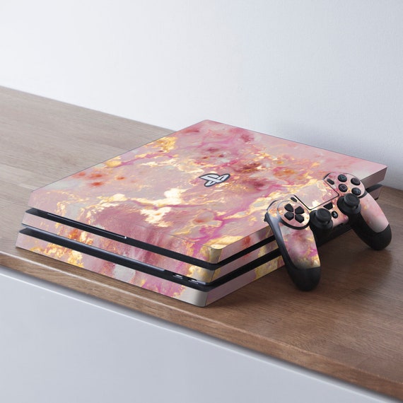 Decal Skin for Ps4, Whole Body Vinyl Sticker Cover for Playstation 4  Console and Controller (Include 4pcs Light Bar Stickers) (PS4, Marble Gold)