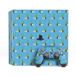 Stampa di anatre divertenti ps pelle blu ps pelle uccello adesivo avvolgere PS4 Fat PS 4 Slim amici regalo PS4 Pro Stampa cartone animato Console Skin Switch pelle uccello
