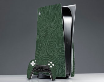 PS ski leaves Botanical Floral ps skin green minimalist skin PS 5 console cover friends gift PS 5 controller Sticker wrap birthday gift skin
