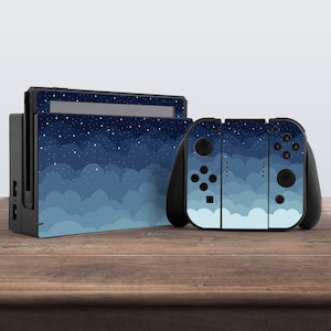 switch skin night switch skin sky switch skin cloud switch skin stars Controller Decal Controller Skin Joy Con decal Console Sticker Skin
