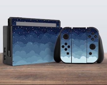 switch skin night switch skin sky switch skin cloud switch skin stars Controller Decal Controller Skin Joy Con decal Console Sticker Skin