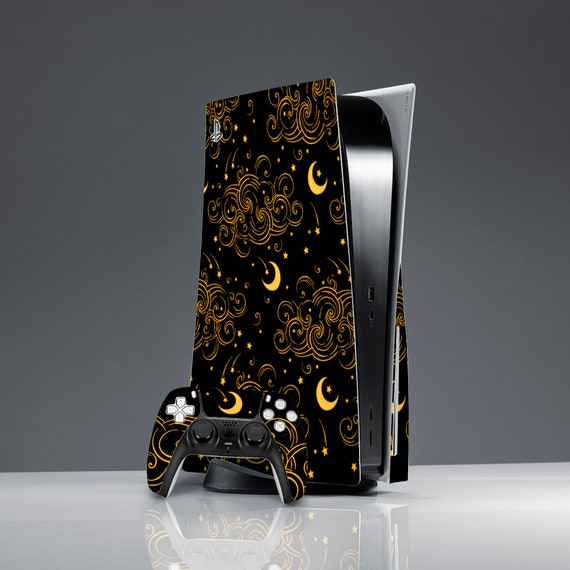 PS5 Skin Black Playstation 5 Space Gold Galaxy Console and 