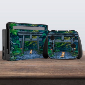 Anime nature print Cute little cat Nintendo switches accessories Switch Joy Con skin nintendo switches skin Sticker wrap Controller Decal