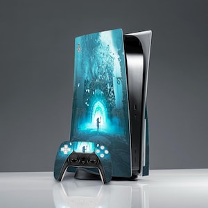 Gamer gift ps 5 CD skin ps 5 digital skin PS skin man Mystical nature art PS skin occult Friends gift Console Skin Inspirational Travel art