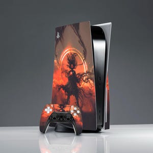 Death Demon print Wizard print skin Sticker decal ps 5 CD skin ps 5 digital skin Sticker wrap Console Skin controller Birthday gift Gamer