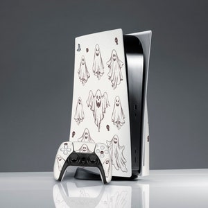 Scary ghosts art Sticker decal Halloween art PS 5 controller Spooky art skin PS 5 skin Creepy sticker PS 5 console cover Console Hallowen