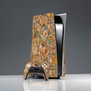Tarot cards print PS skin occult black magic art ps 5 controller sticker decal PS 5 skin controller skin PS 5 console cover esoteric Men