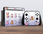 Funny pixel art Nintendo switches skin Sticker decal Console skin Dock decal Nintendo switches accessories Full wrap skin Sticker animals