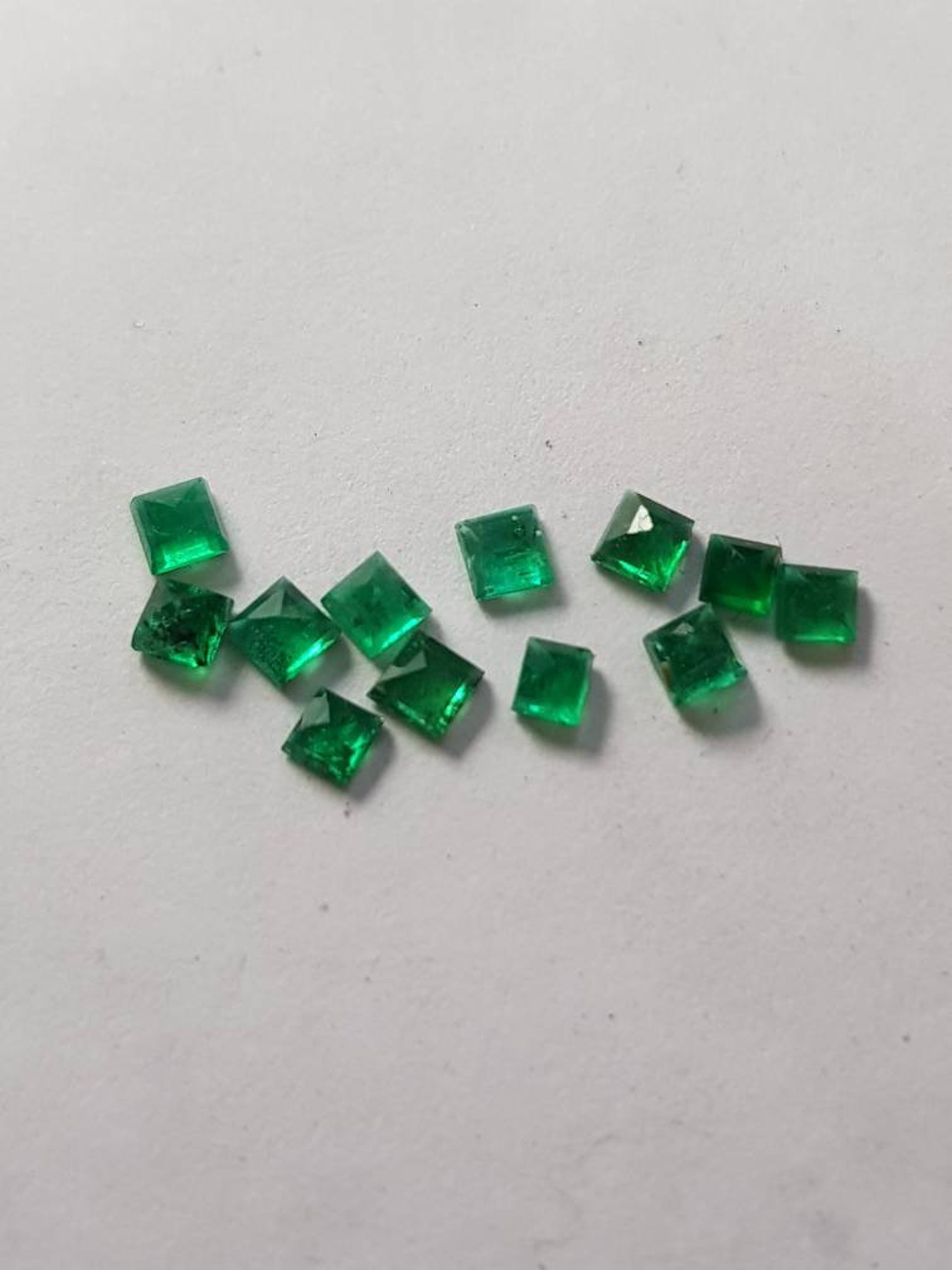 2to4.5MM Natural Emerald Square Cut Loose Emerald Faceted 100 Etsy