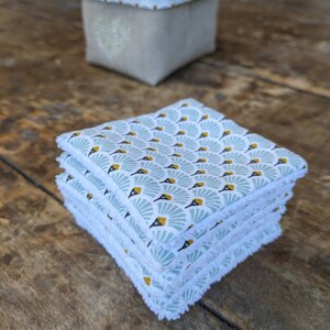 Lingettes démaquillantes lavables en coton et microfibre avec panier en lin, cotons démaquillants, idée cadeau image 2
