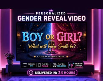 Magical Storybook Gender Reveal Video | Personalized Baby Announcement Boy or Girl