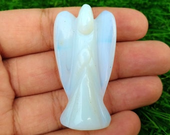 Opal Angel,Angel Figurine,Guardian Angel,Angel statue,Carved Angel,Gemstone Angel,stone angel,healing angel,Palm angel,angel stone,Angel