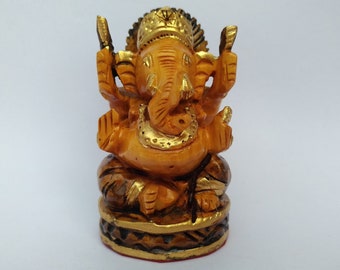 Estatua de Ganesha, Ganesha de madera, Ganesha antiguo, escultura de Ganesha, estatuilla de Ganesha, regalo de Ganesha, ídolo de Ganesha, Yoga, dios indio, dios hindú