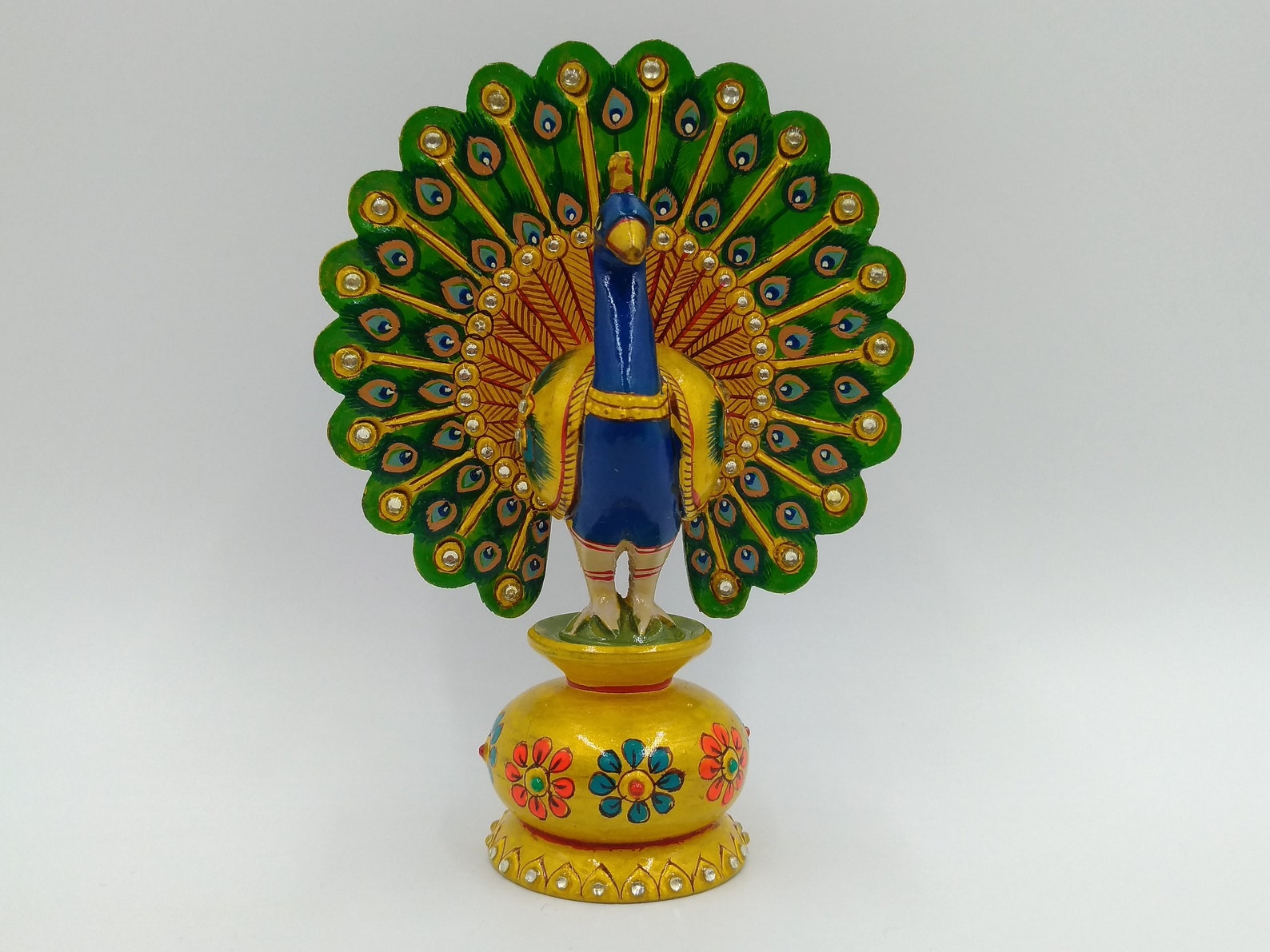 Peacock Statue Peacock Figurine Peacock Home Decor Display Etsy