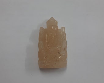 Rose Quartz Ganesha,Gemstone Ganesha,Ganesh statue,Lord Ganesh Figurine,Pink Ganesha,Cute Mini Ganesha,Shiv Putra,Gift,One Inch Ganesha.