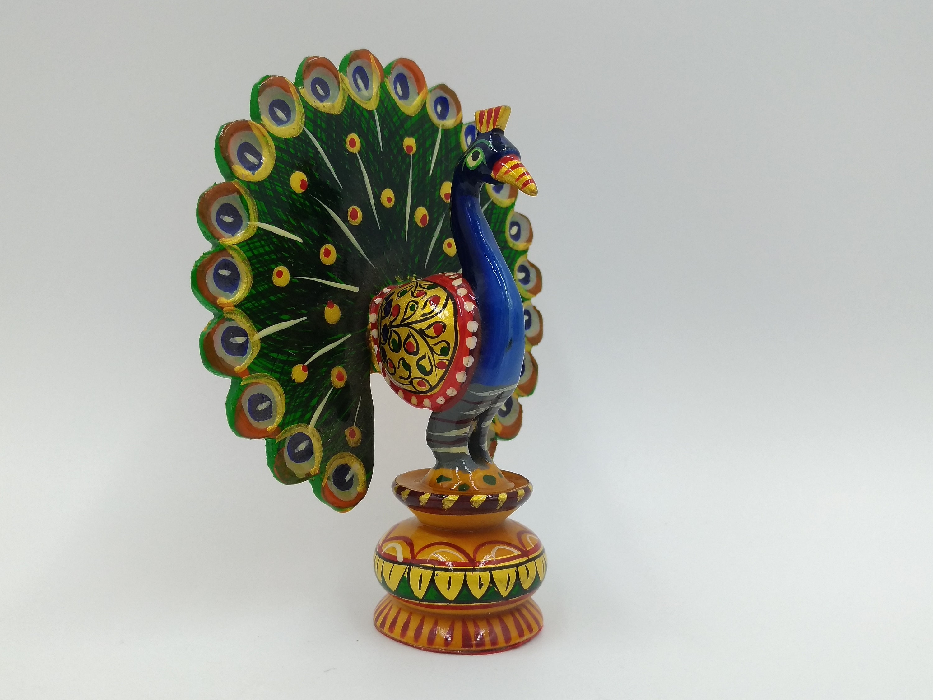 Peacock Statue Peacock Figurine Peacock Home Decor Display Etsy