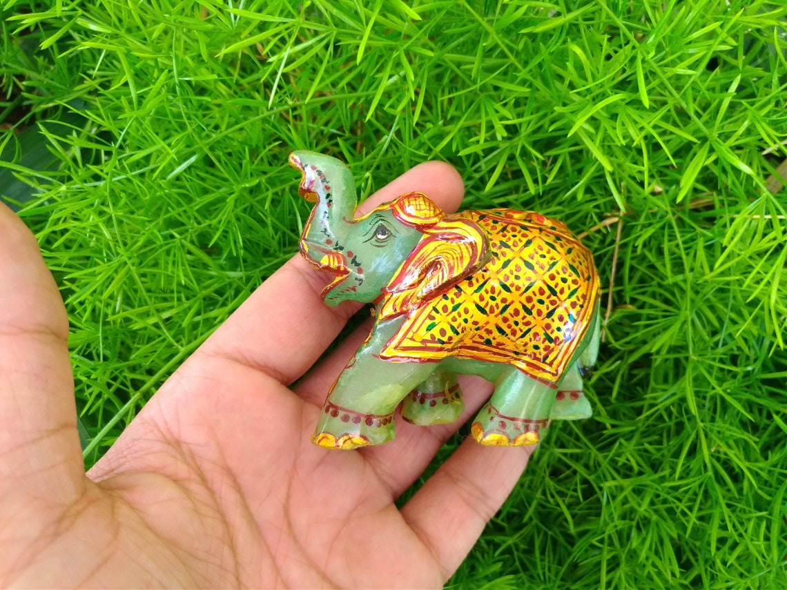 Jade Elephant Elephant Statue Jade Statue Natural Jade Etsy