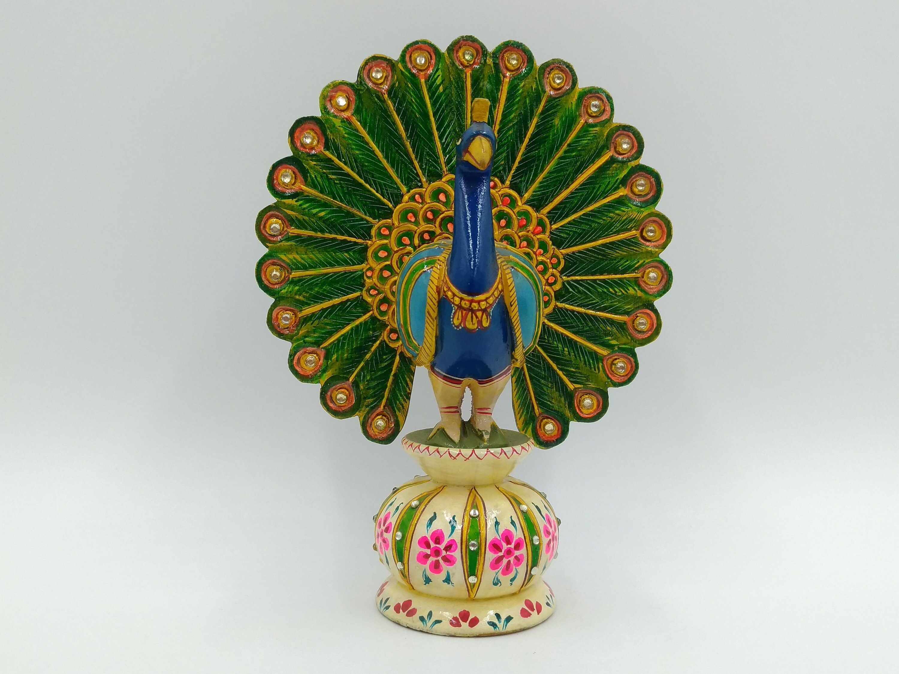 Peacock Statue Peacock Figurine Peacock Home Decor Display Etsy