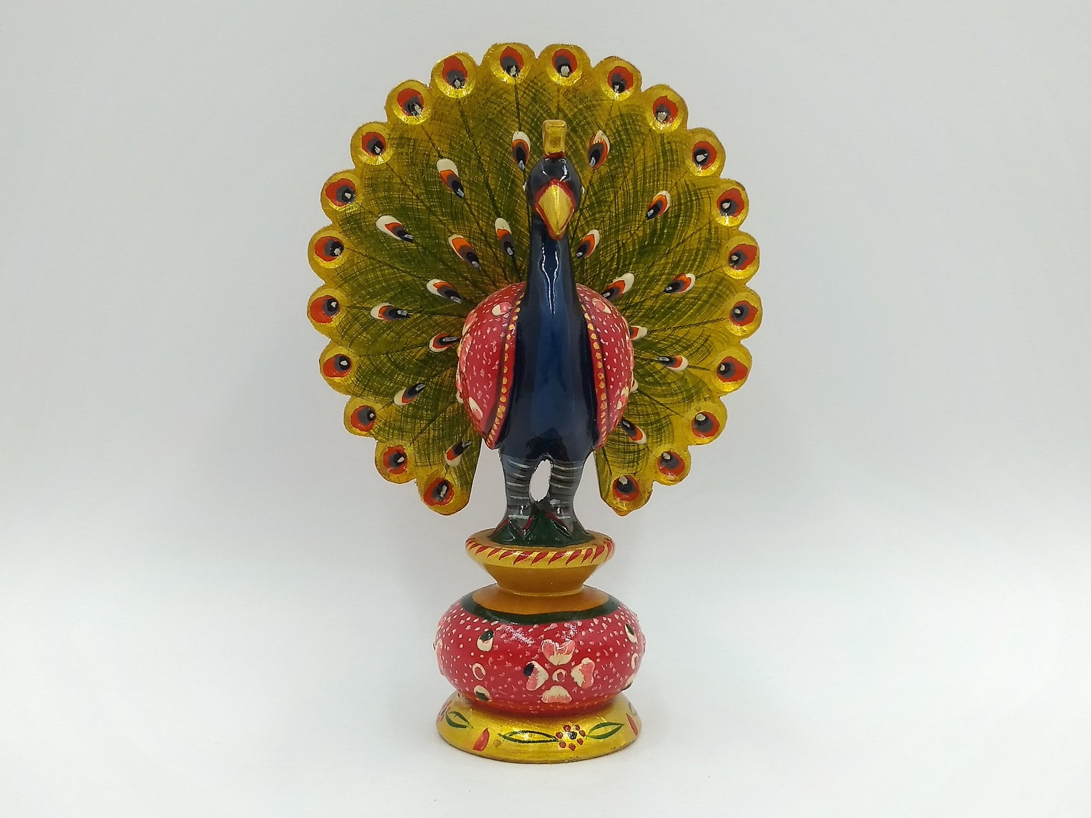 Peacock Statue Peacock Figurine Peacock Home Decor Display Etsy