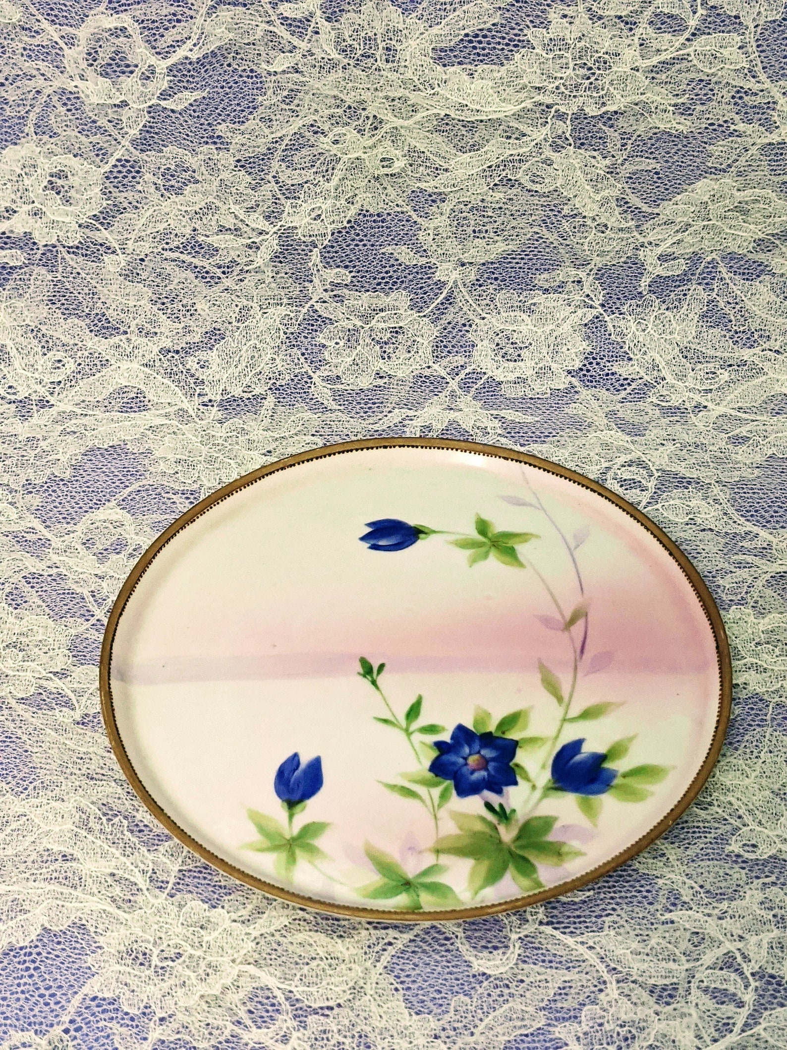 Antique 7 Piece Hand Painted Nippon Vanity/Dresser Set Etsy