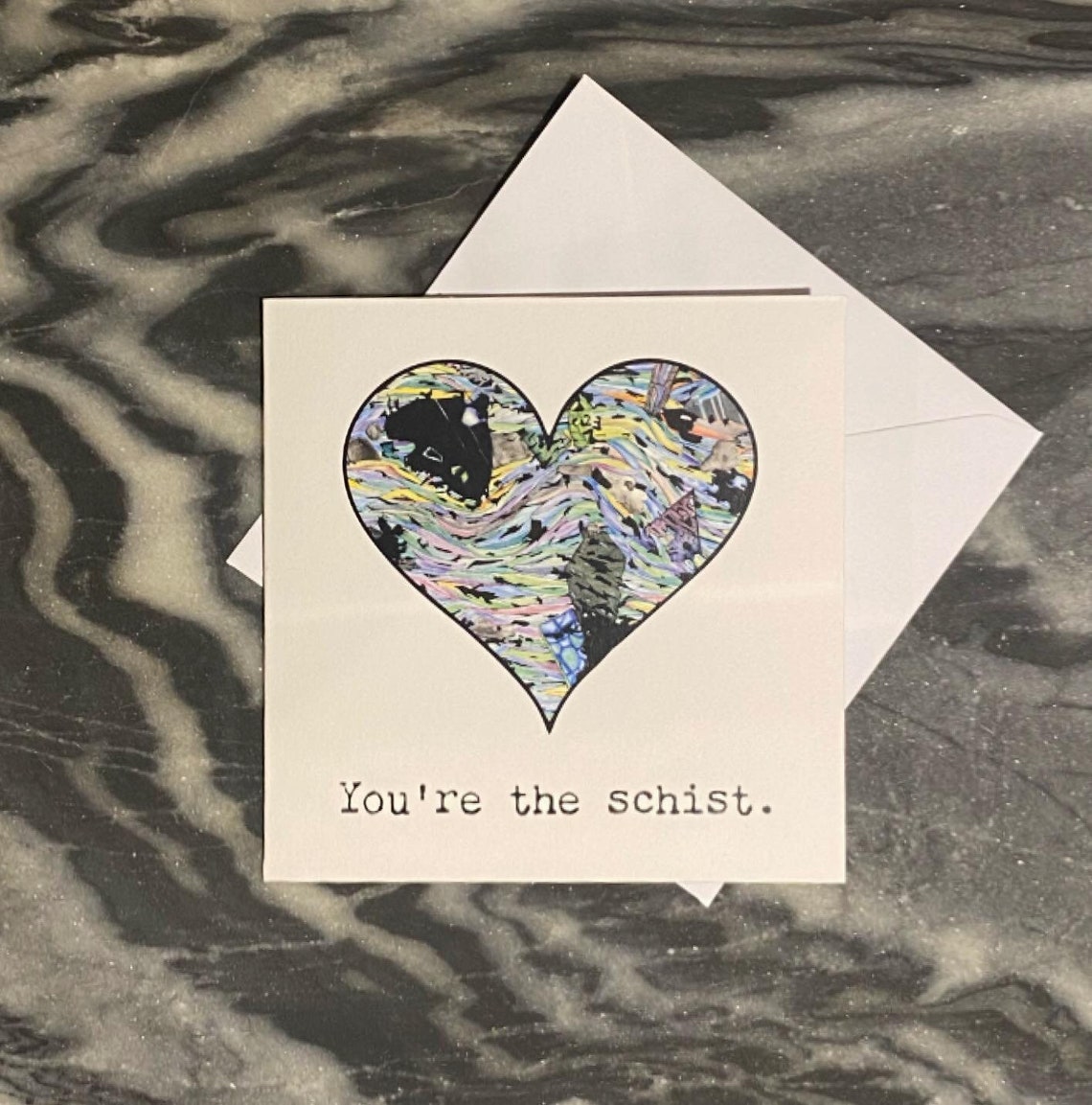 You're the Schist Geology Valentine's Day Card Etsy
