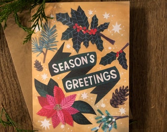 Greeting Card - Season's Greetings - 5x7"