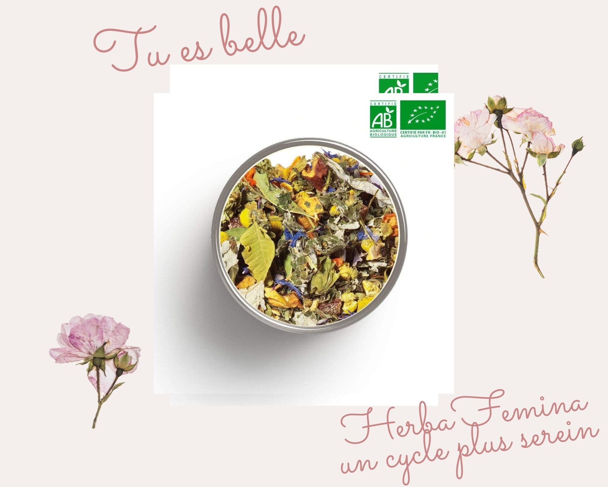 Infusion Tu Es Belle, Infusions Bio, Sachet Compostable, Pêche, Lavande, Dattes...