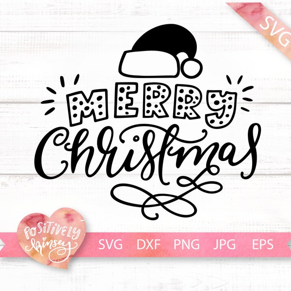 Merry Christmas SVG File, Christmas Svg, Holiday Svg Designs, Christmas Shirt Svg, Christmas Sign Svg Files for Cricut, Silhouette, Dxf, Png