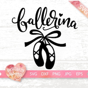 Ballerina SVG Cut File, Girls Dance Svg Files, Ballet Svg, Dancer Svg, Baby Svg, Kids, Shirt, Little, PNG, DXF, Vector, Ballerina Clipart