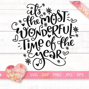 Christmas SVG-bestand, het is de mooiste tijd van het jaar, kerstcitaten Svg, handgeschreven, teken Svg, holiday Svg-ontwerpen, PNG, DXF