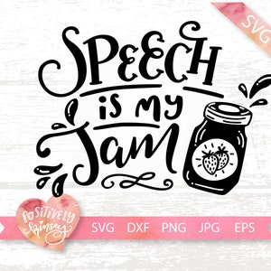 Sprechtherapie SVG, Speech is My Jam, Svg Dateien für Logopäden, SLP Svg Dateien, Logopädchen Shirt Svg, Lehrer Svg Dateien, PNG, Dxf