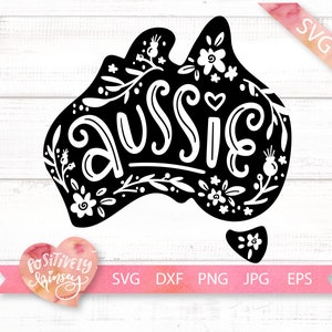 Australia SVG, Aussie Svg, Australia Map, Australia Clipart, T Shirt Design, Digital Download, Svg Files for Cricut, Silhouette, DXF, PNG,