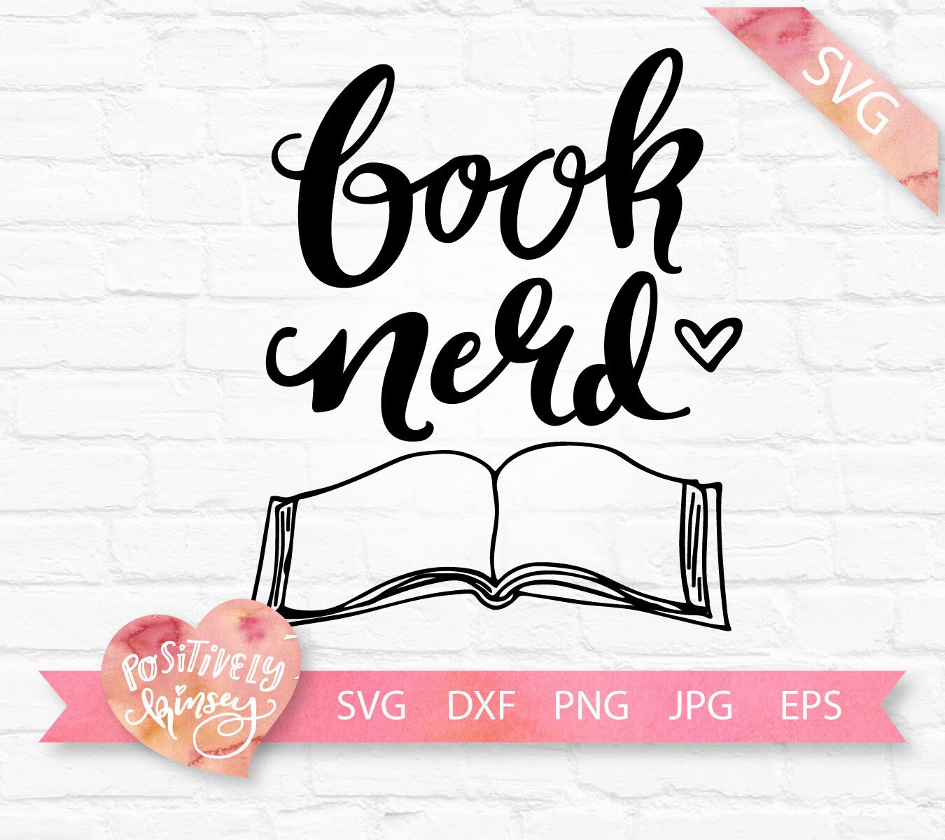Download Book Nerd Svg Reading Svg Library Svg Hand Lettered Cut Etsy
