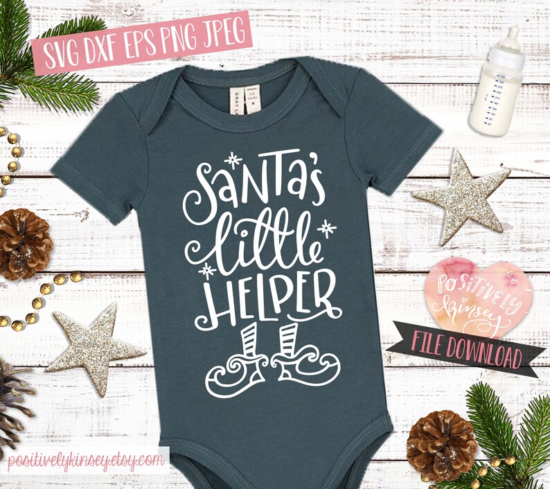 Download Santa's Little Helper SVG File Kids Christmas SVG Baby | Etsy