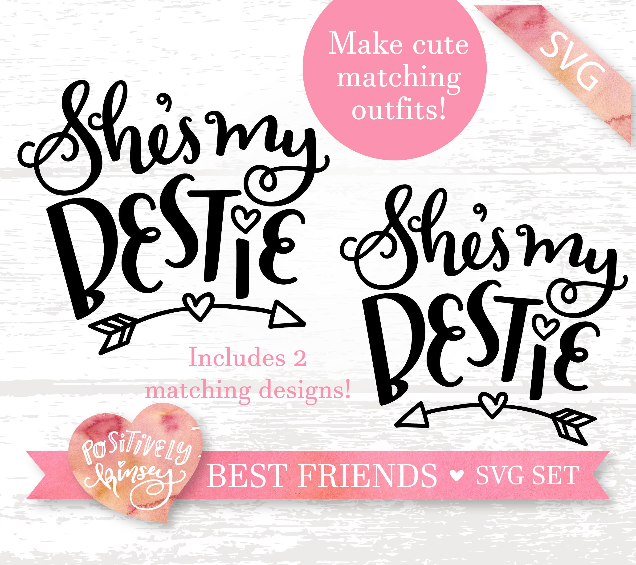 Download Best Friend Svg Files Matching Set She S My Bestie Svg Etsy