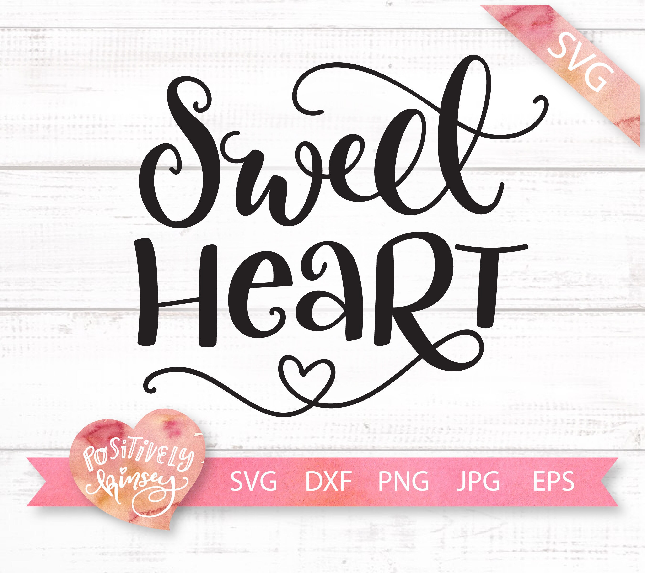 Download Sweet Heart SVG File for Valentine's Day Sweetheart Svg | Etsy