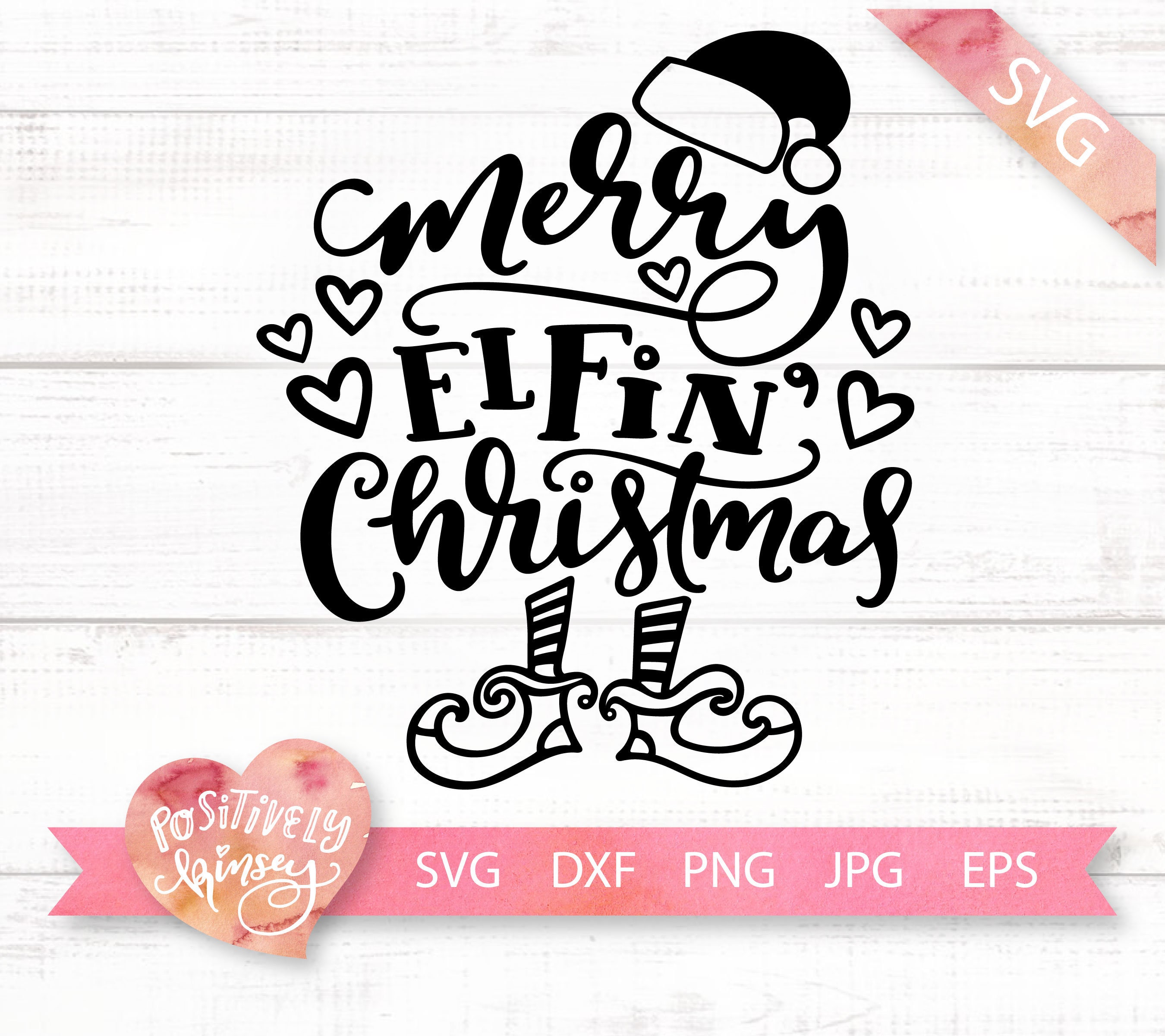 Funny Christmas Svg File Merry Elfin Christmas Svg Christmas Etsy Canada