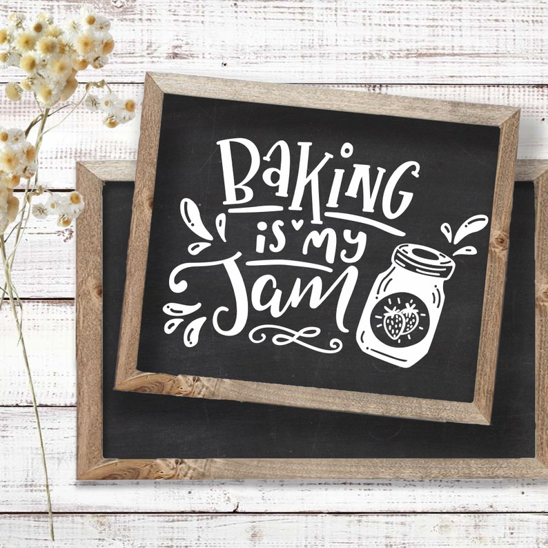 Download Funny Kitchen SVG Quote Baking is My Jam Baking Svg Apron ...