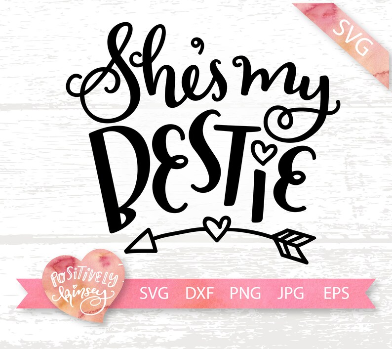Download Best Friend SVG Files Matching Set She's My Bestie SVG | Etsy