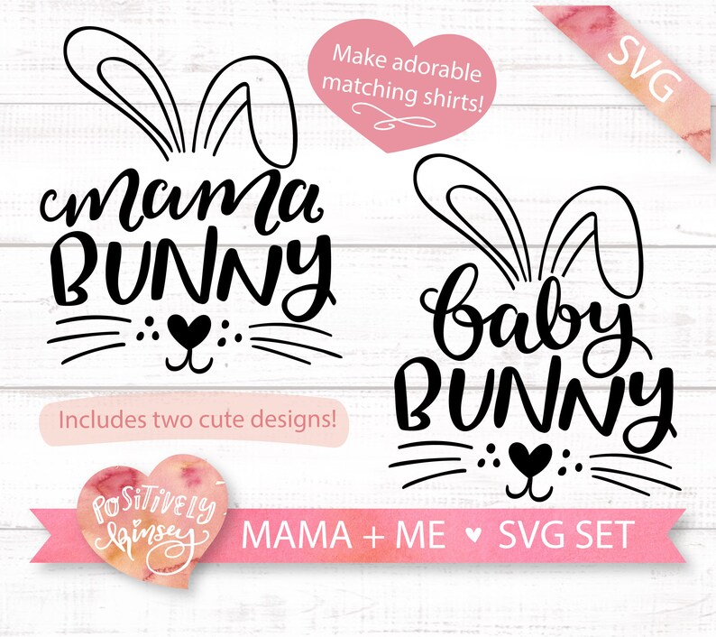 Download Mommy And Me Easter Svg Set Mama Bunny Baby Bunny Mother Etsy