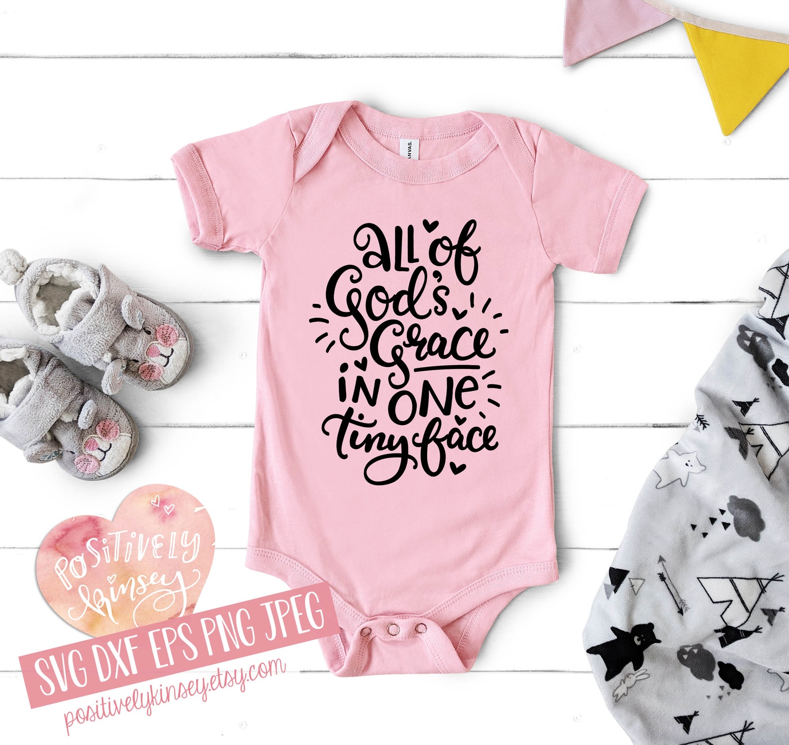 Newborn Baby SVG All of God's Grace in One Tiny Face - Etsy