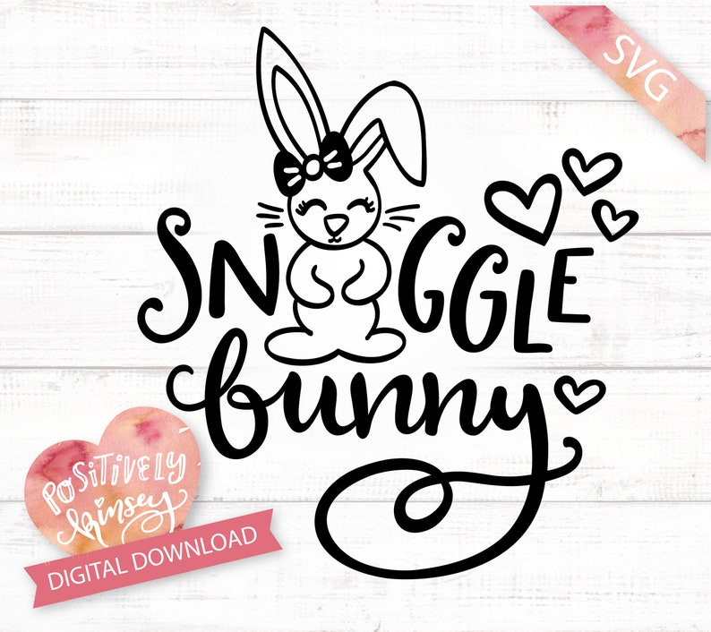 Kids Bunny SVG Snuggle Bunny Cute Easter Svg for Kids - Etsy