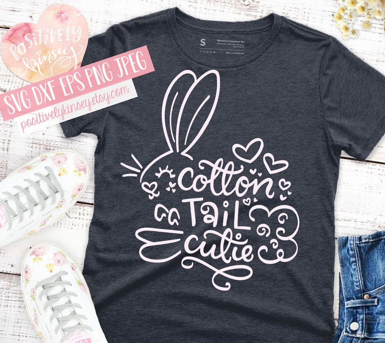 Download Cotton Tail Cutie SVG Easter Bunny Svg Kids Easter Svg | Etsy
