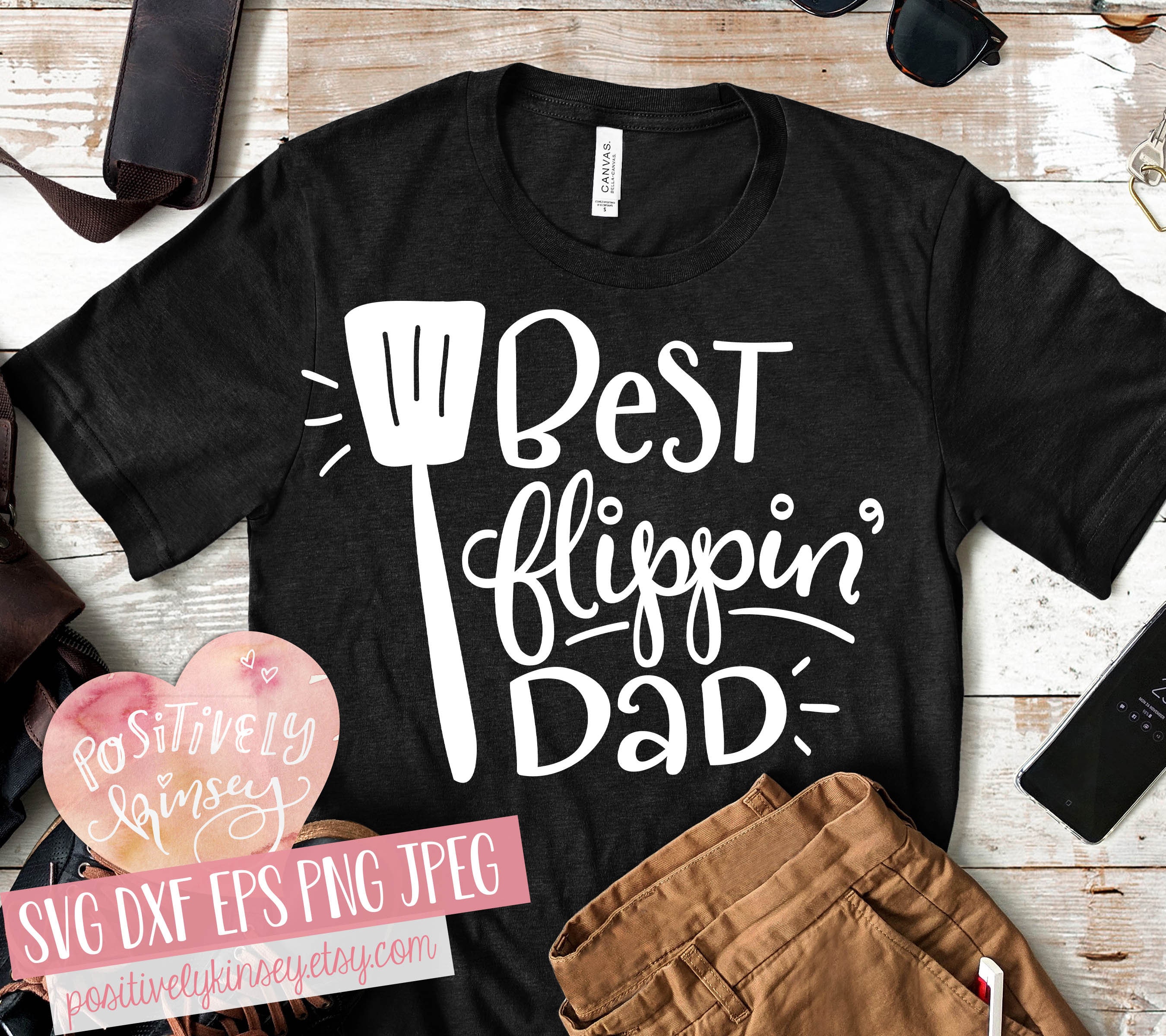 Funny Father's Day Svg, Best Flippin' Dad, Dad Svg, Grilling Svg, for ...