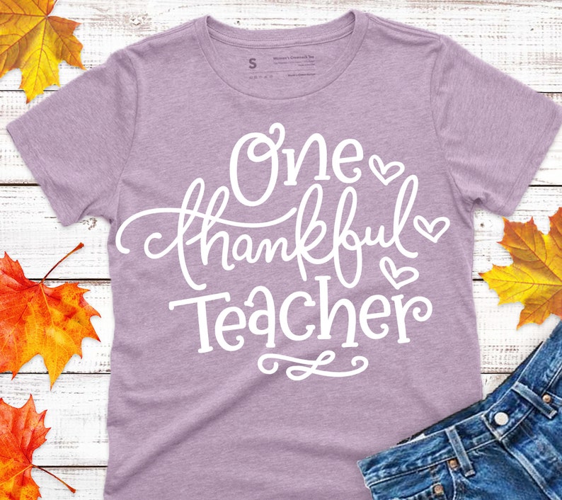 Download One Thankful Teacher SVG Teacher Thanksgiving Svg File | Etsy