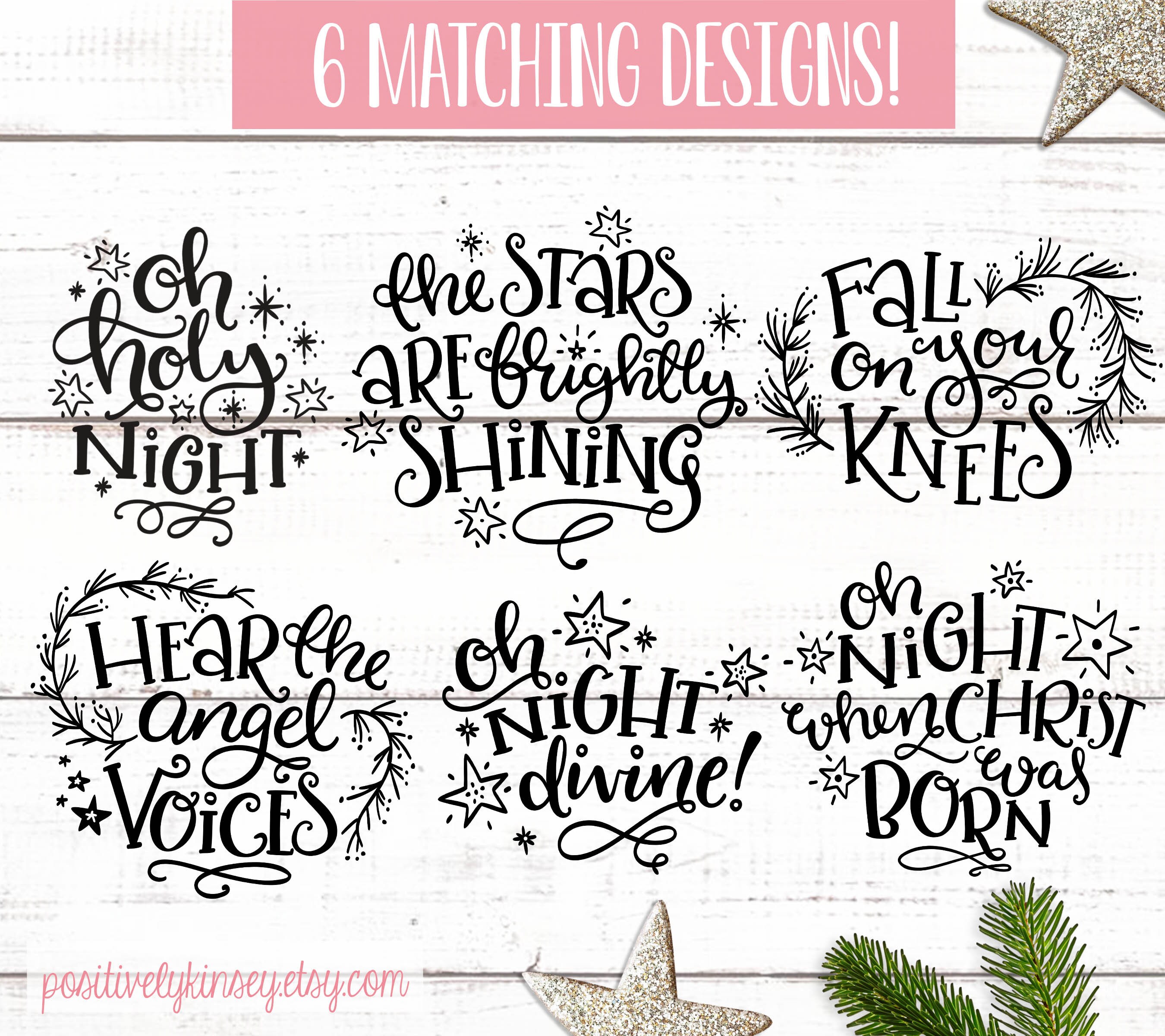 Christmas Carol SVG Bundle 6 Christmas Svg Files for DIY | Etsy