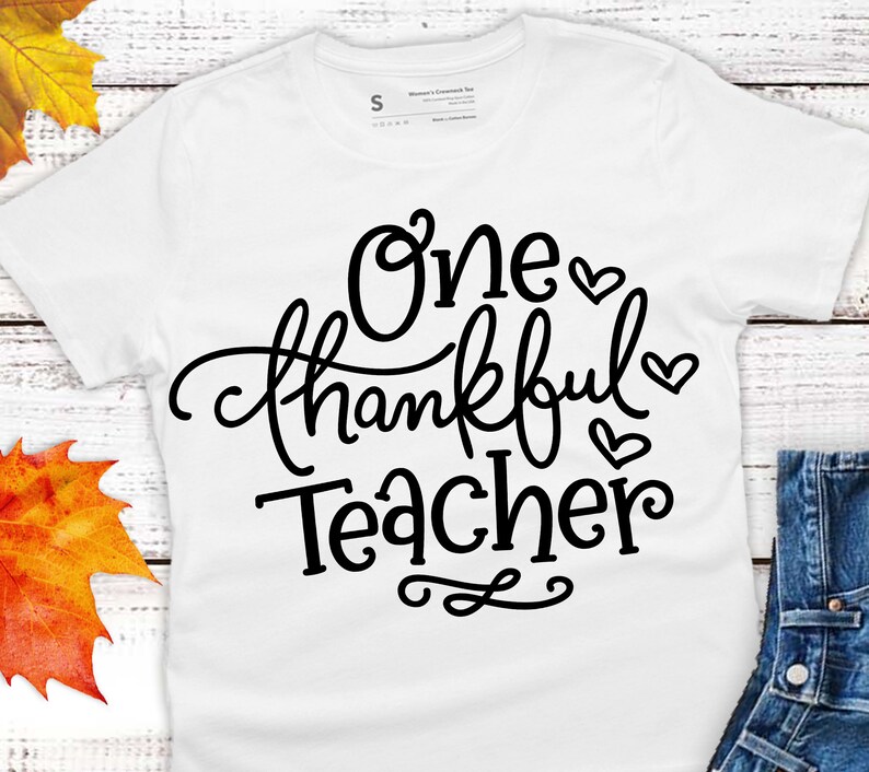 Download One Thankful Teacher SVG Teacher Thanksgiving Svg File | Etsy
